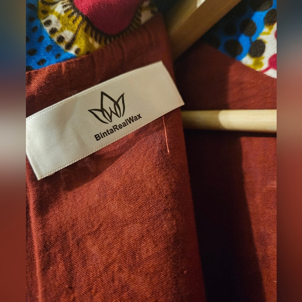 African Print Dress BintaRealWax( See Measurements!) Adjustable Waist! - Picture 10 of 12